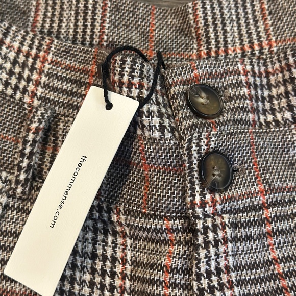 Commense Belted Plaid High-Waisted Pants, size M - Picture 6 of 9